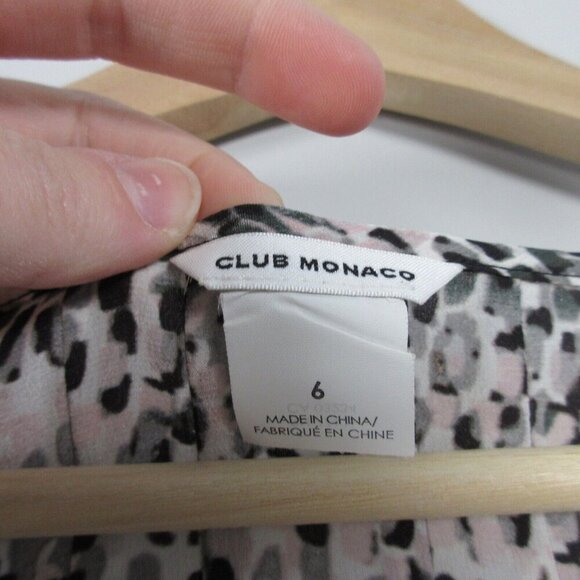 Club Monaco Mini Dress Sleeveless 6 Multicolor Fit & Flare Detachable Slip 148 - Picture 3 of 9